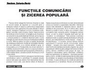 Functiile comunicarii si zicerea populara - Pro Saeculum