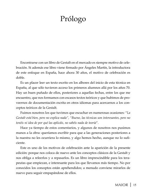 MANUAL PRÁCTICO DE PSICOTERAPIA GESTALT / Angeles Martin