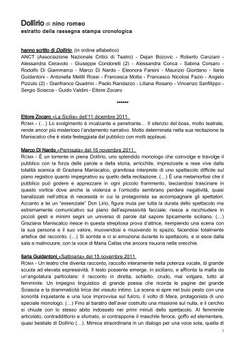 Clicca qui per scaricare la rassegna stampa in formato pdf o word