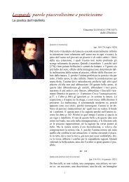 Leopardi : parole piacevolissime e poeticissime - La poetica dell