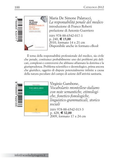 Sfoglia il nostro catalogo in pdf - La scuola di Pitagora editrice