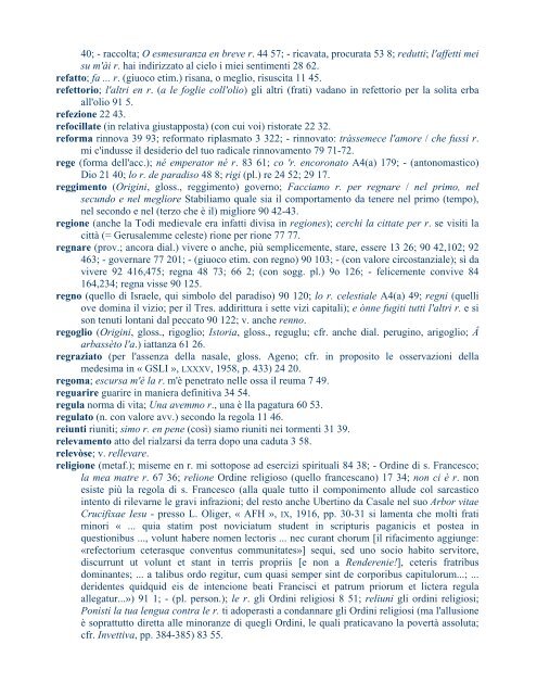 Franco Mancini Glossario jacoponico - Biblioteca dei Classici Italiani