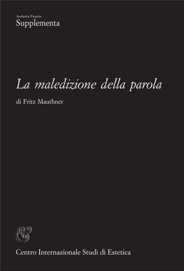 La maledizione della parola - Università di Palermo
