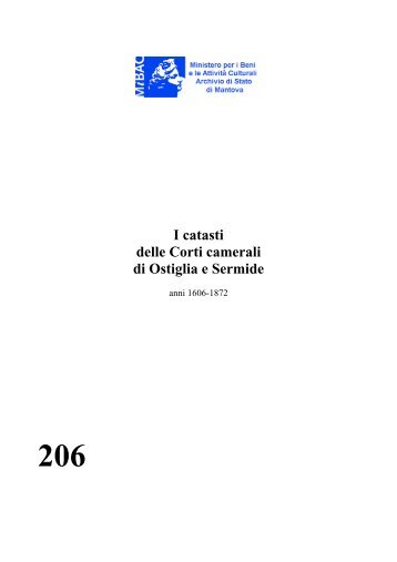 Catasto delle corti camerali di Ostiglia e Sermide