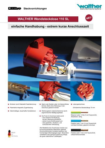 Wandsteckdose schraubenlos (PDF) - Walther-Werke Ferdinand ...