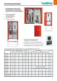 Anschlussschränke - Walther