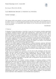 origini del disagio: la violenza all'infanzia di C. Ventimiglia - CIS