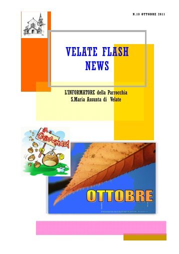 VELATE FLASH NEWS - Parrocchiavelate.org