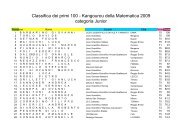 Classifica dei primi 100 - Kangourou della Matematica 2009 ...