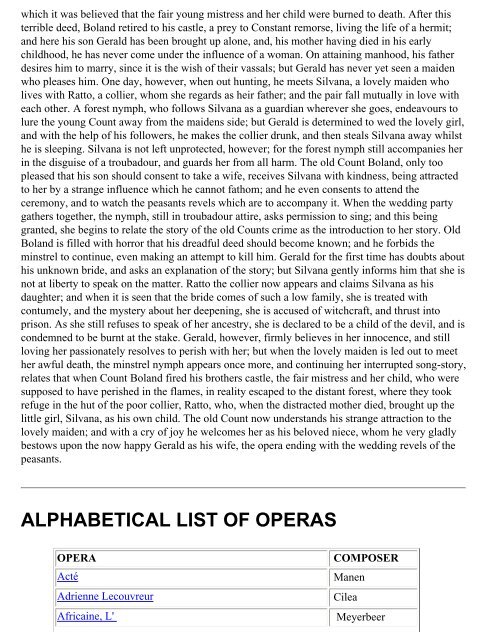 Opera Plots I - MDC Faculty Home Pages