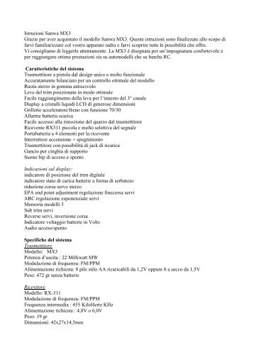 Istruzioni Sanwa MX3.pdf - Modellismo.net