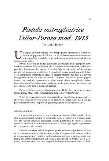 Pistola mitragliatrice Villar-Perosa mod. 1915 - Circolo Culturale ...