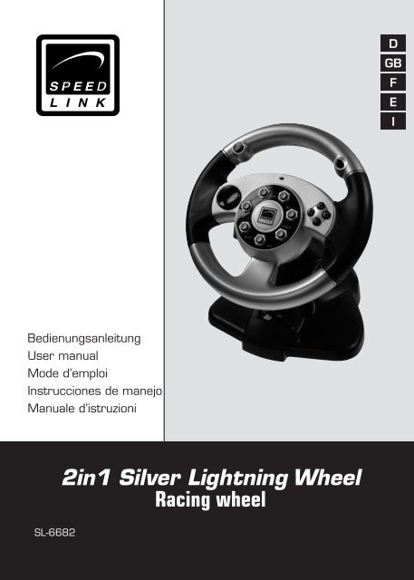 2in1 Silver Lightning Wheel Racing wheel - Speed Link