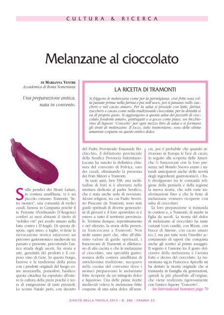 Febbraio 2013 - Accademia Italiana della Cucina