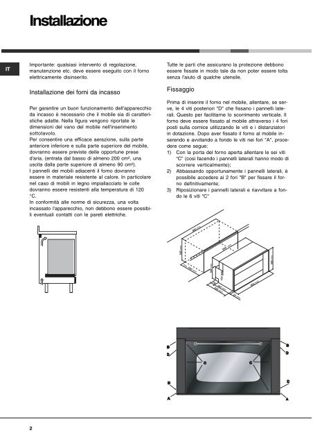 Istruzioni per l'uso - Hotpoint-Ariston