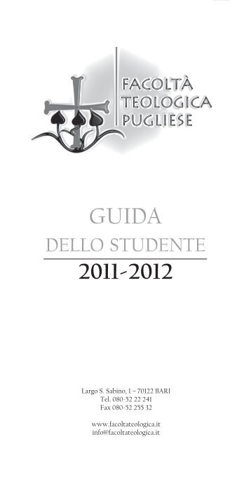 guida dello studente 2011-2012.pdf - Facoltà Teologica Pugliese