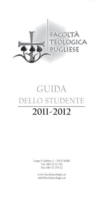 guida dello studente 2011-2012.pdf - Facoltà Teologica Pugliese