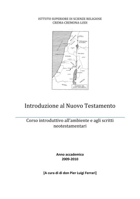 Introduzione al Nuovo Testamento - Istituto Superiore di Scienze