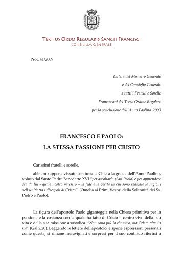 francesco e paolo - Tertius Ordo Regularis Sancti Francisci