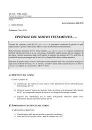 EPISTOLE DEL NUOVO TESTAMENTO(3 cr.) - Istituto Avventista di ...