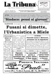 Fusani si dimette, l'Urbanistica a Miele - La Tribuna dei Castelli