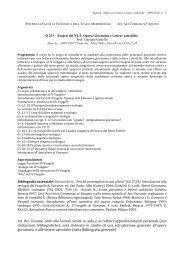 PONTIFICIA FACOLTÀ TEOLOGICA DELL'ITALIA MERIDIONALE SEZ
