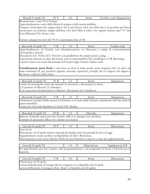 Relazione finale SSIS Filosofia e Storia - DarioDanti.it