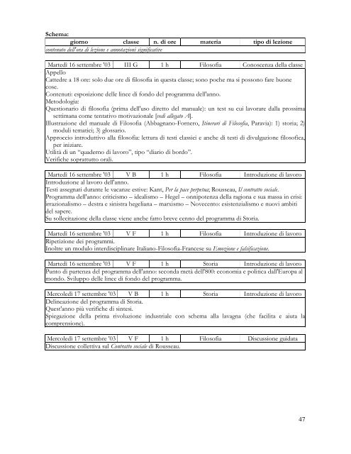 Relazione finale SSIS Filosofia e Storia - DarioDanti.it