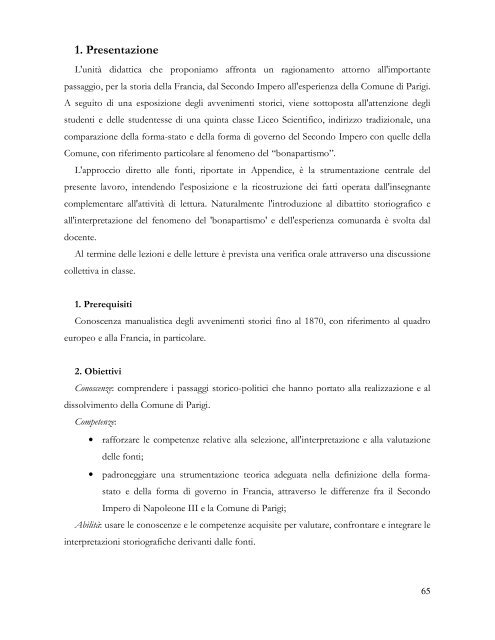 Relazione finale SSIS Filosofia e Storia - DarioDanti.it