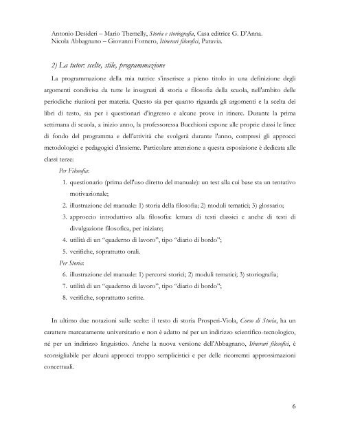 Relazione finale SSIS Filosofia e Storia - DarioDanti.it