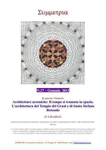 Rivista n.17 - Gennaio 2013 -----> (visualizza in pdf) - Simmetria