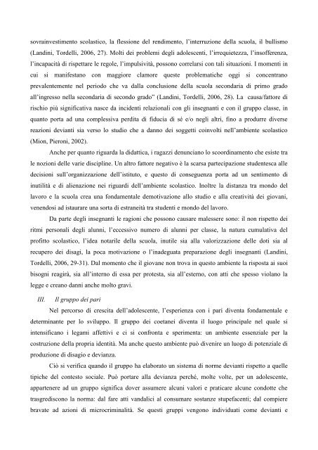 1. LA DEVIANZA GIOVANILE IN ITALIA NEGLI ULTIMI 20 ANNI