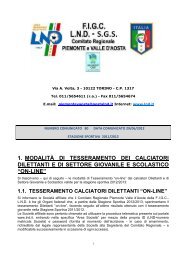 1. MODALITÀ DI TESSERAMENTO DEI CALCIATORI ... - OnEdit