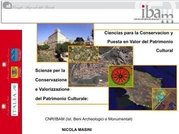 Ciencias para la Conservacion y Puesta en Valor del Patrimonio ...