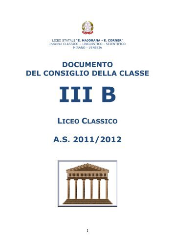 A.S. 2011/2012 - Liceo Statale "Ettore Majorana – Elena Corner"