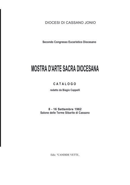 mostra d'arte sacra diocesana catalogo - Chiesa Cattolica Italiana