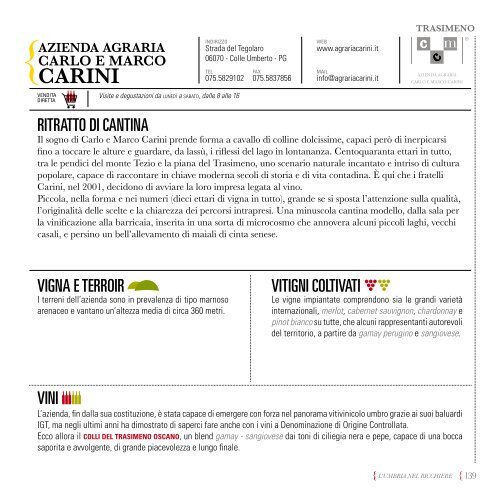 L'Umbria nel bicchiere - CCIAA di Perugia - Camere di Commercio