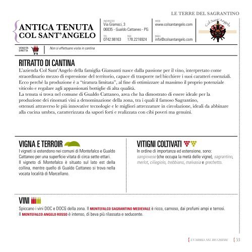 L'Umbria nel bicchiere - CCIAA di Perugia - Camere di Commercio