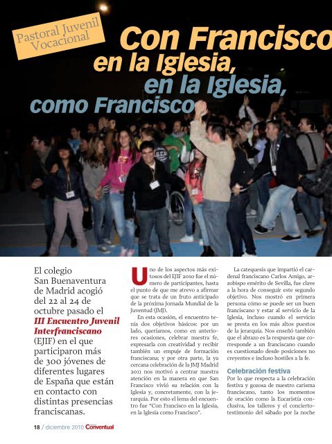 00 PORTADA.indd - Franciscanos Conventuales de España