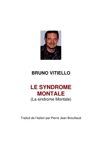 LE SYNDROME MONTALE - Jean-Pierre Planque