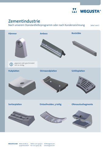 Zementindustrie - WEGUSTA GmbH