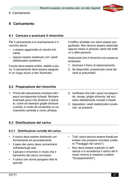 Manuale d'uso - Böckmann Fahrzeugwerke GmbH