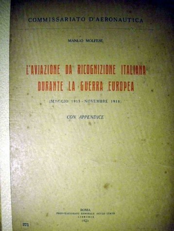 Aviazione da Ricognizione Italiana durante la Guerra Europea