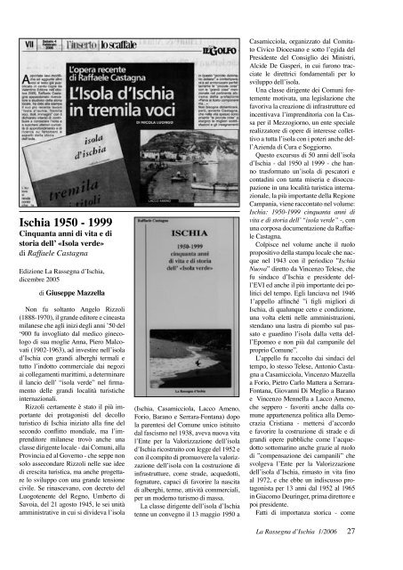 La Rassegna d'Ischia n. 1/2006 - versione completa in .pdf