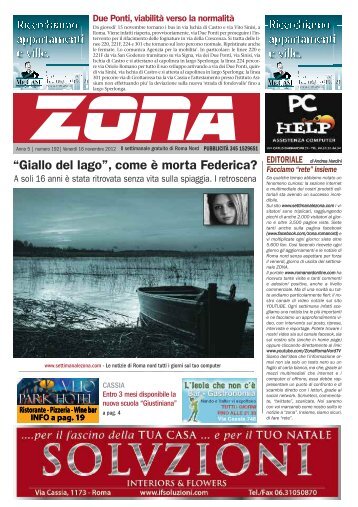 Zona 16-11-12 - Il notiziario gratuito di Roma Nord