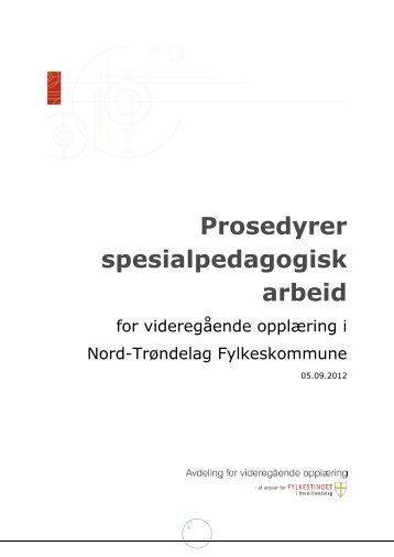 Prosedyrer spesialpedagogisk arbeid - Nord-Trøndelag ...