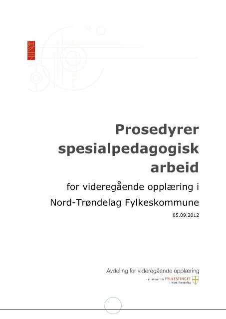 Prosedyrer spesialpedagogisk arbeid - Nord-Trøndelag ...
