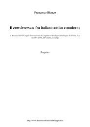Il cum inversum fra italiano antico e moderno - Francesco Bianco