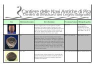 Repertorio dei materiali editi - Cantiere delle Navi Antiche di Pisa
