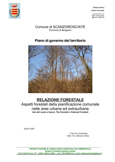 Relazione forestale - Comune di Scanzorosciate